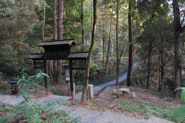 墓对面架在山涧之上的吊桥.JPG