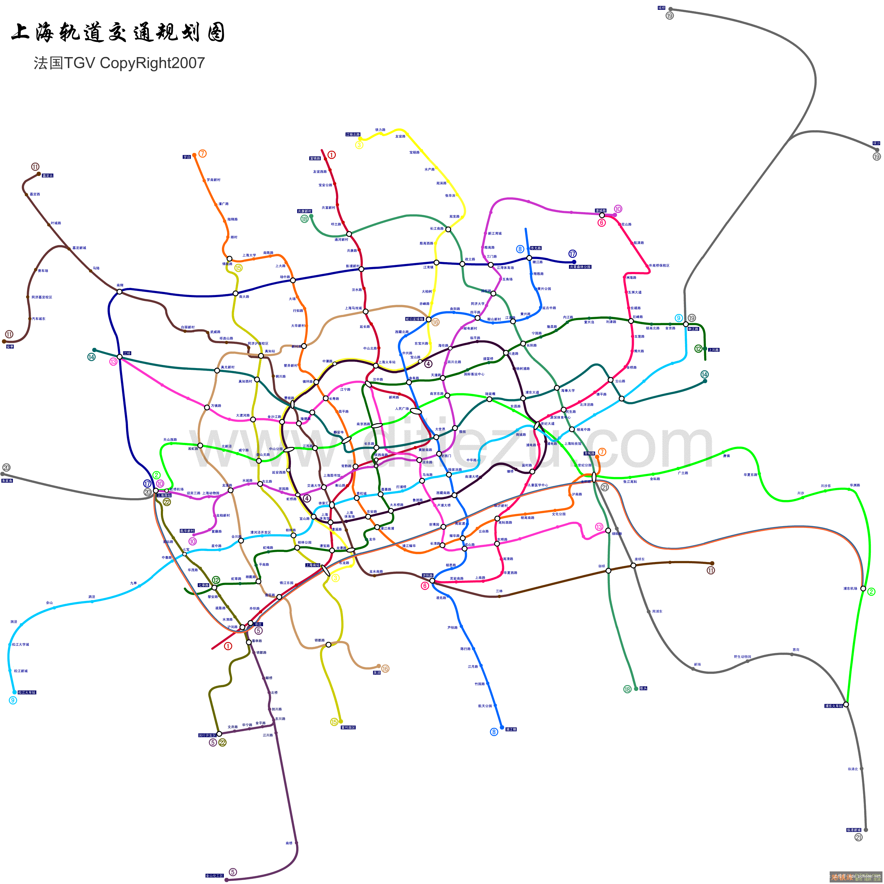 上海规划图 轨道线.gif